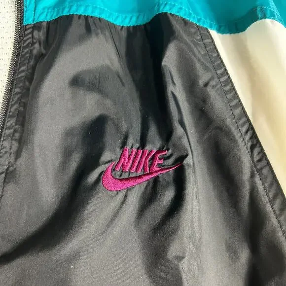 Vintage 90s Nike Silver Tab Windbreaker Jacket - Men's Large - Picture 6 of 16